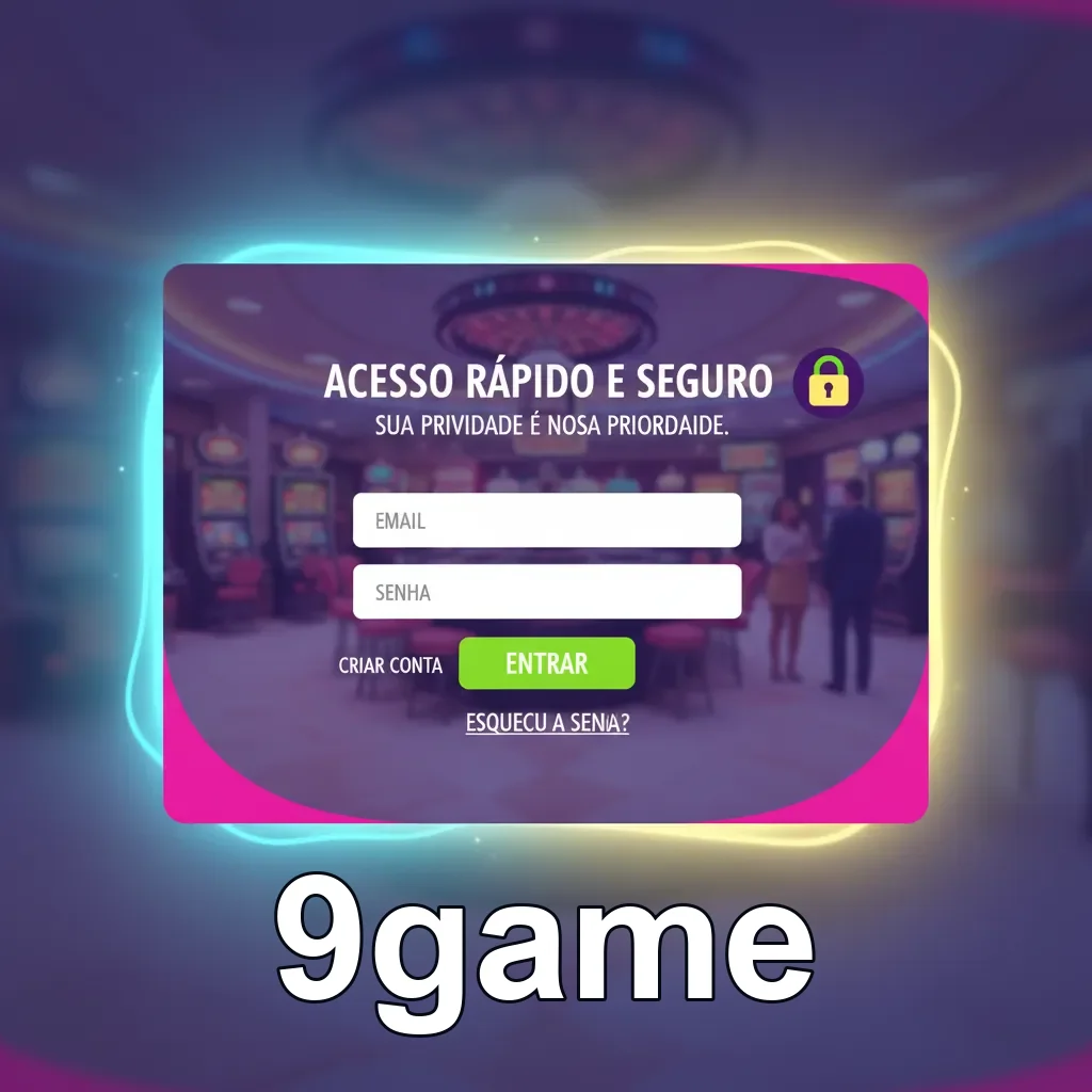 Tela de login da 9game com acesso rápido e seguro.