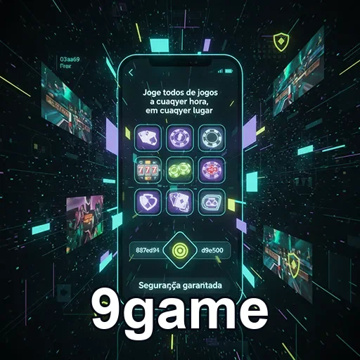 Tela do celular com jogos de slot na plataforma 9game.