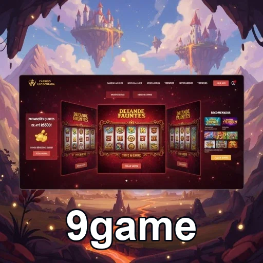 Jogador interagindo com cassino online 9game em celular.