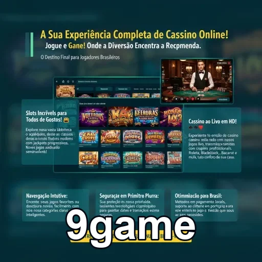 Interface moderna de serviços VIP da 9game em cassino online.