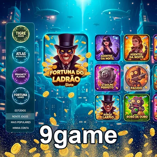 Interface mobile da 9game com o jogo Fortuna do Ladrão.