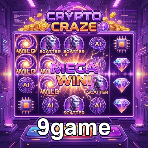 Interface do jogo Crypto Craze no 9game com prêmios visíveis.
