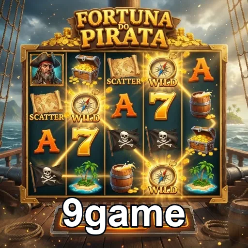 Tela do jogo 'Fortuna do Pirata' da 9game em celular.