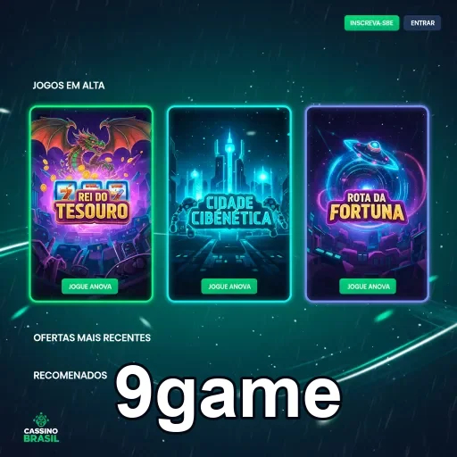 Jogos em alta da 9game com slots e live gaming.