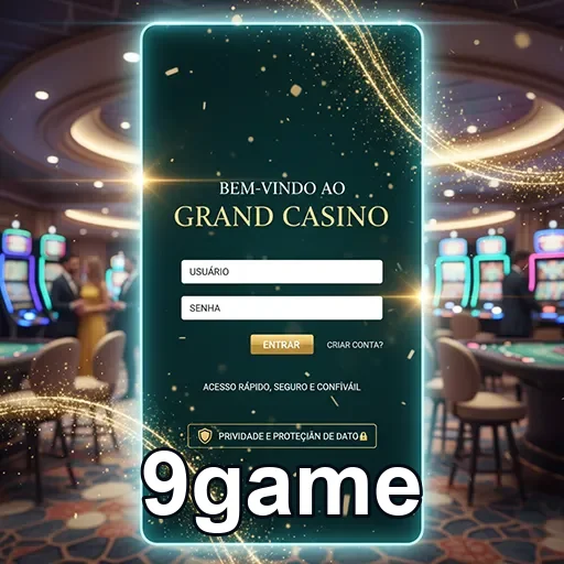 Tela de login do 9game com formulário para acesso rápido.