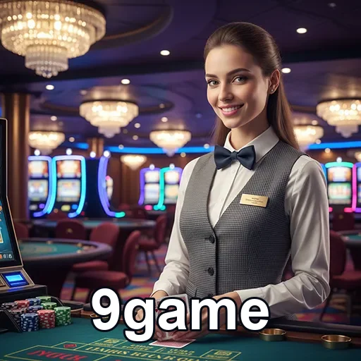 Atendente do cassino 9game auxiliando jogadores VIP.