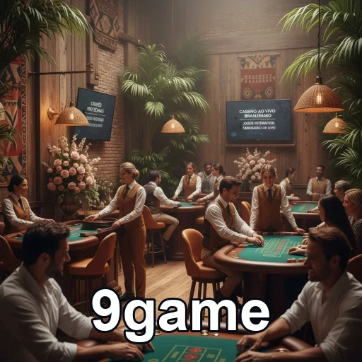 Jogadores participam de jogo de cassino ao vivo na 9game.