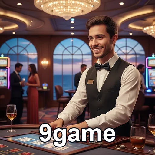 Profissional atende jogador em cassino do 9game com agilidade.